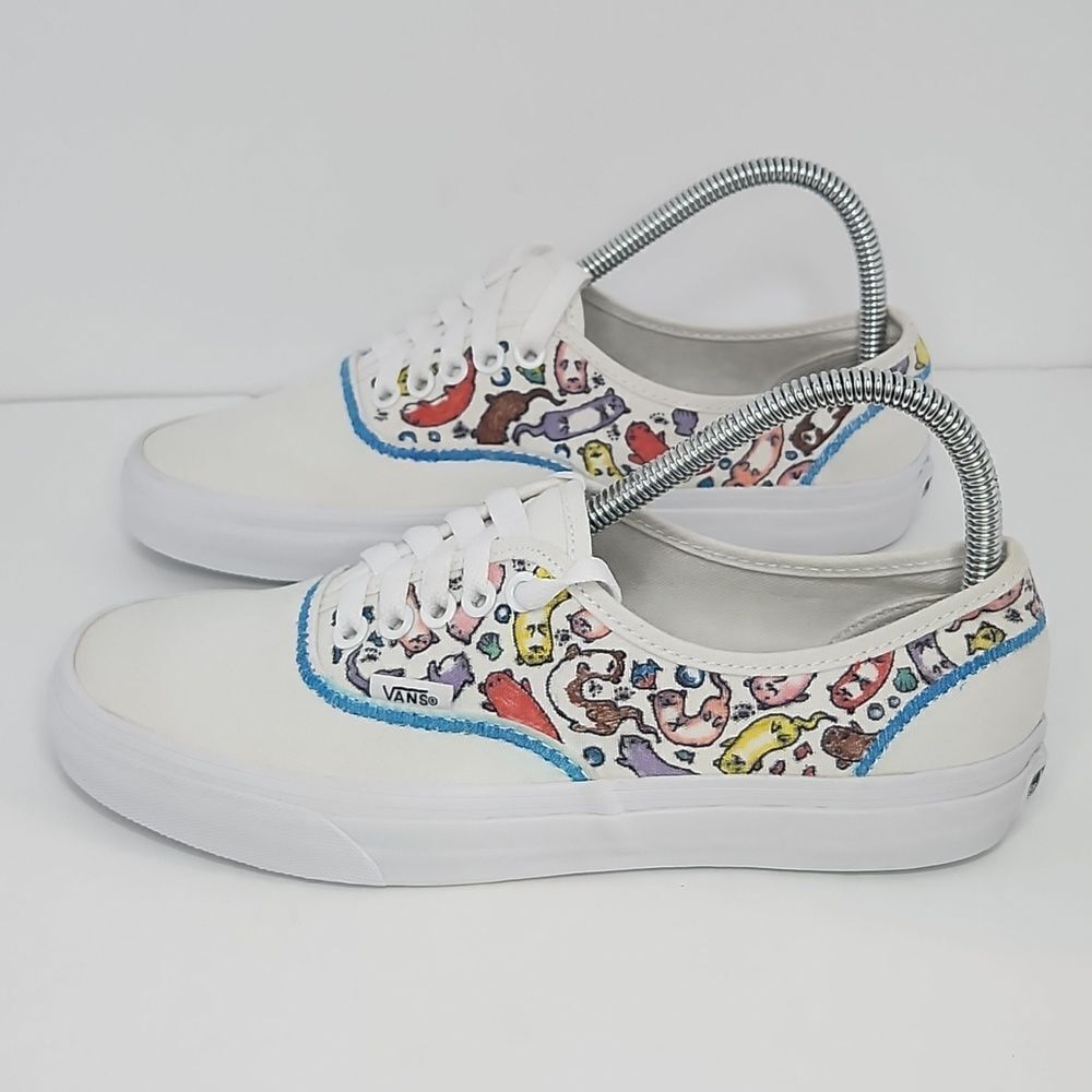 Vans White Multicolor Patterned Sneakers - image 3